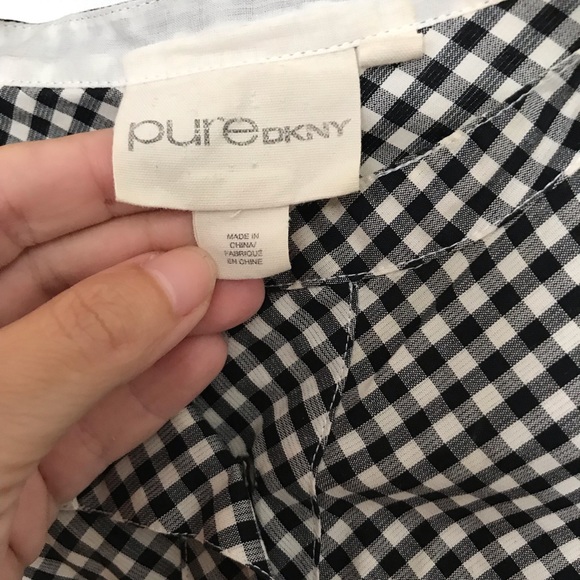 DKNY 100% Cotton shirt  dress with check print - Picture 2 of 7